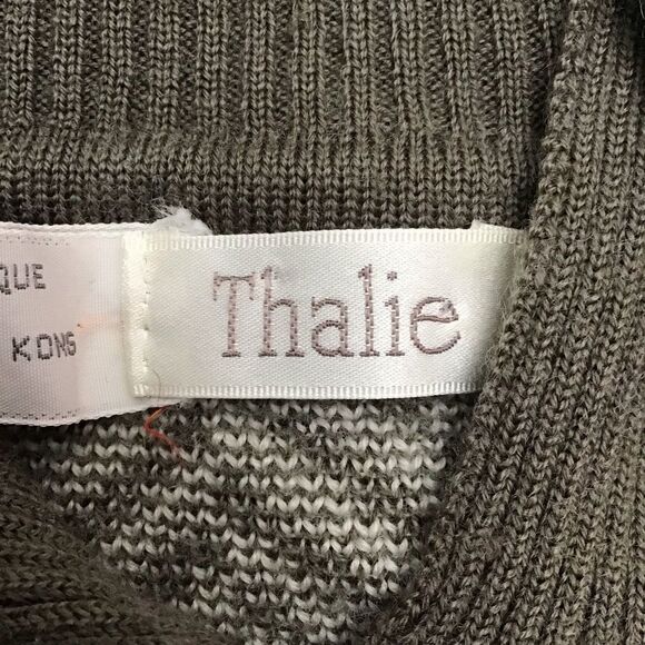 THALIE chunky knit wool blend sweater small neutral tones fall winter co… - Picture 5 of 15